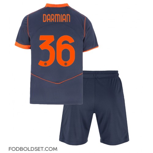Inter Milan Matteo Darmian #36 Tredje trøje Børn 2025-26 Kortærmet (+ Korte bukser)